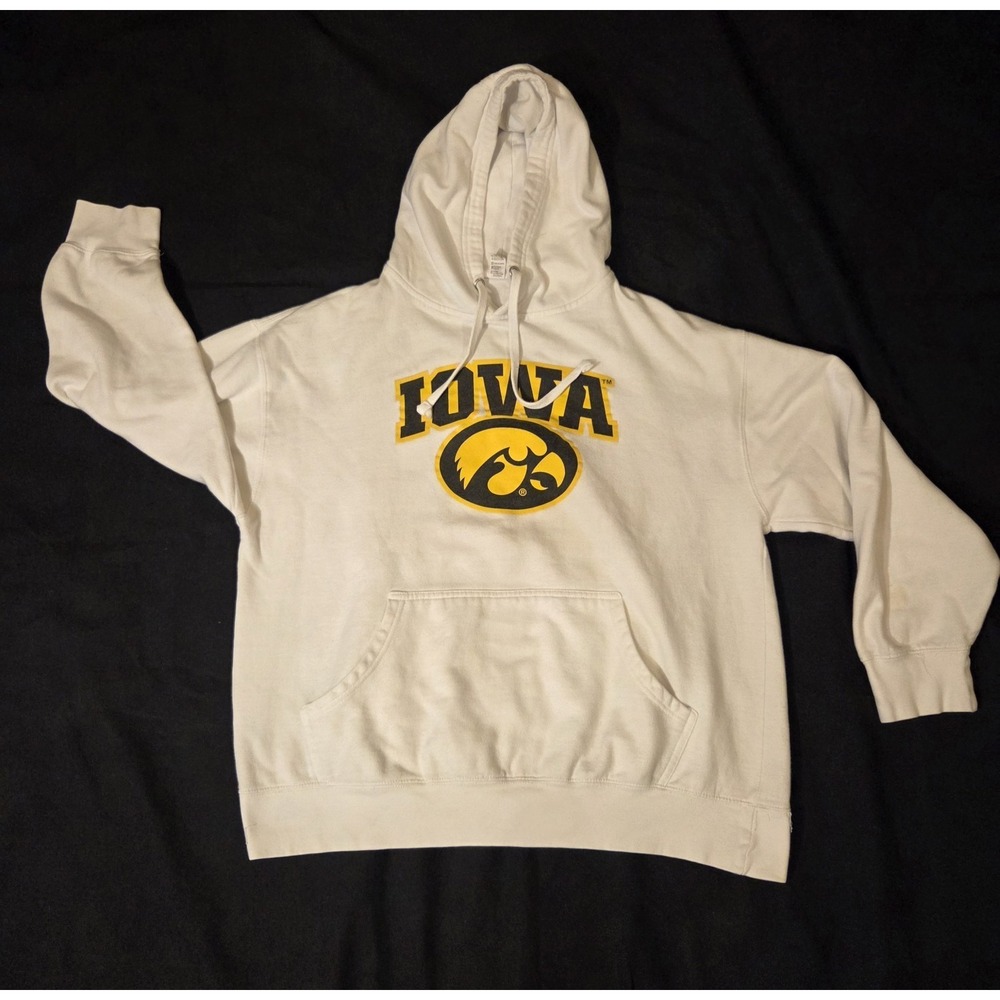 University of Iowa Hawkeyes White Pullover Hoodie XL NCAA Sweatshirt Hawkeyes